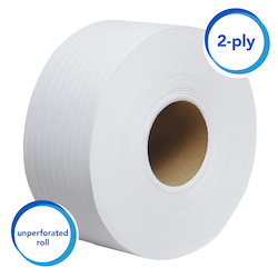 Scott Essential Jumbo Roll JR 2-PLY 1000 / Roll Commercial Toilet Paper 07805 White 